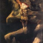 The painting SATURN by the Spanish artist GOYA.